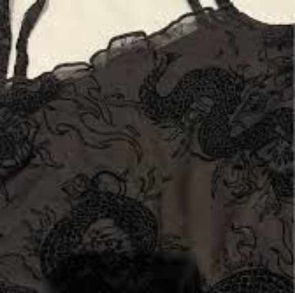 Dolls kill tiger mesh flocked sheath slip dress size xl black - Picture 3 of 4